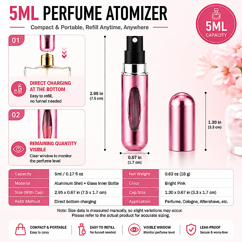 🌸 Portable refillable perfume spray bottle｜Free shipping